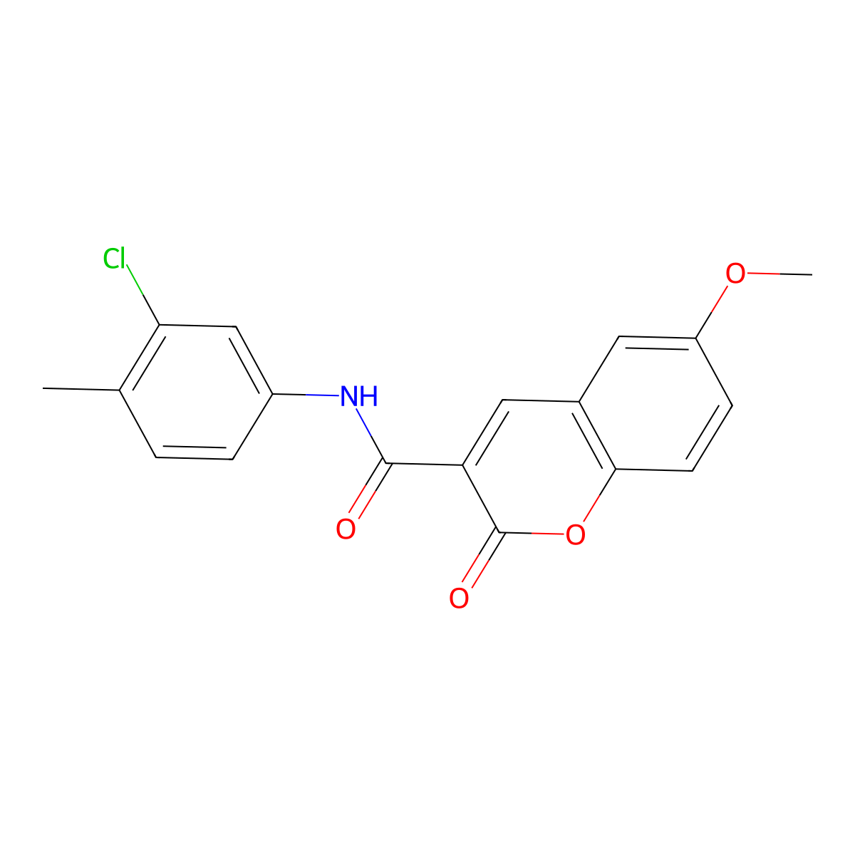 N-(3-chloro-4-methylphenyl)-6-methoxy-2-oxo-2H-chromene-3-carboxamide molecular structure, CAS 325802-24-2