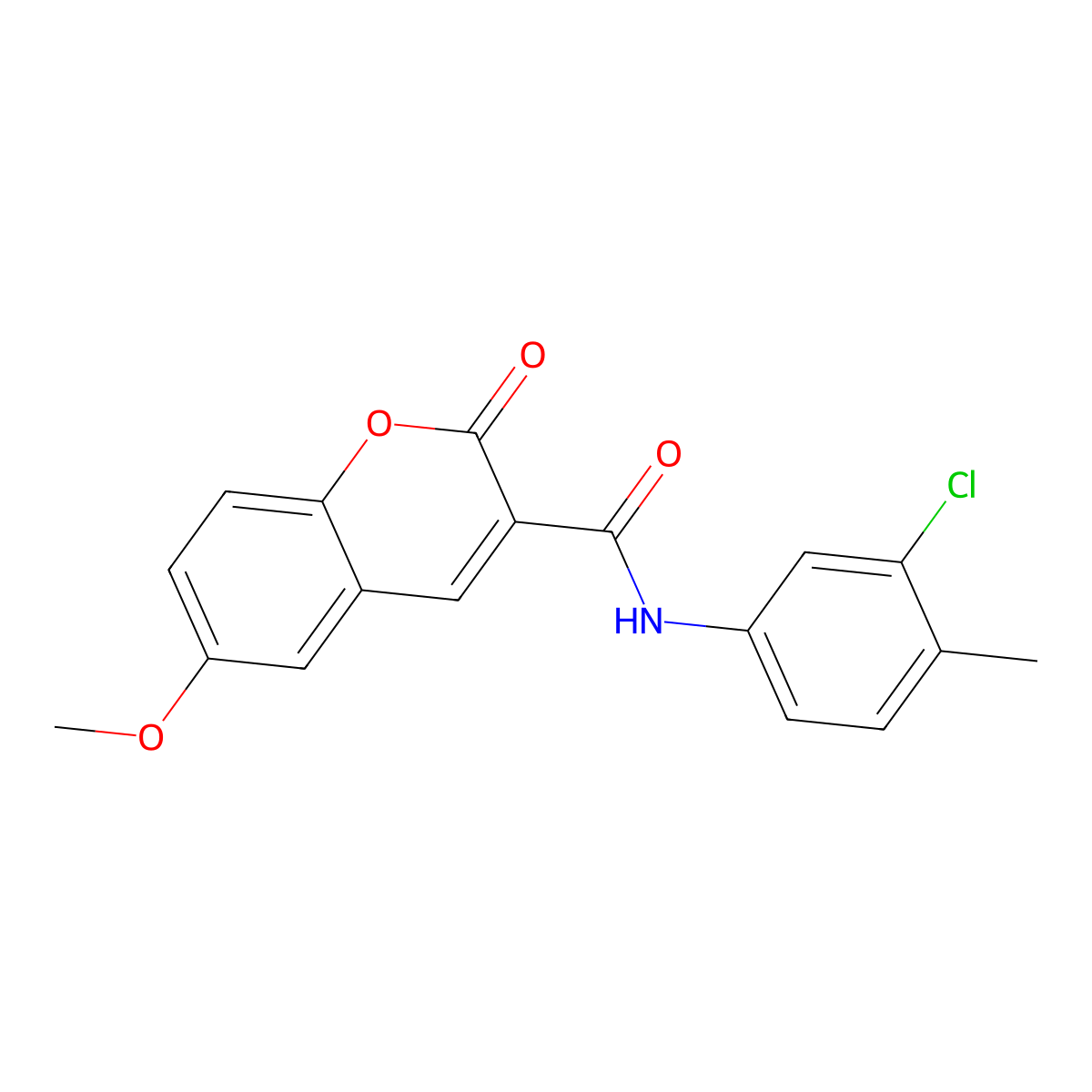 N-(3-chloro-4-methylphenyl)-6-methoxy-2-oxo-2H-chromene-3-carboxamide molecular structure, CAS 325802-24-2
