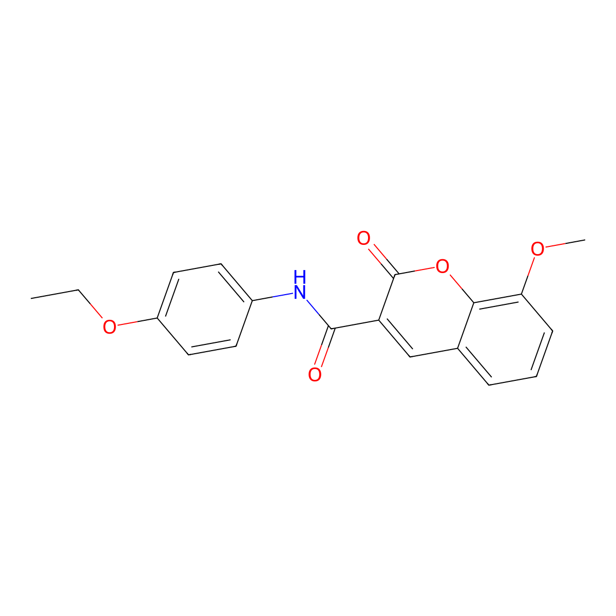N-(4-ethoxyphenyl)-8-methoxy-2-oxo-2H-chromene-3-carboxamide molecular structure, CAS 325802-64-0
