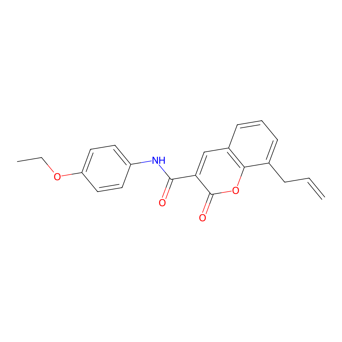8-allyl-N-(4-ethoxyphenyl)-2-oxo-2H-chromene-3-carboxamide molecular structure, CAS 325802-66-2