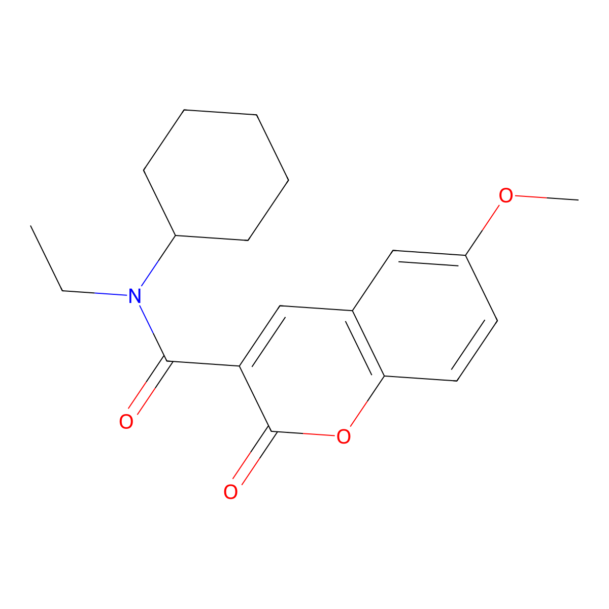 N-cyclohexyl-N-ethyl-6-methoxy-2-oxo-2H-chromene-3-carboxamide molecular structure, CAS 325802-69-5
