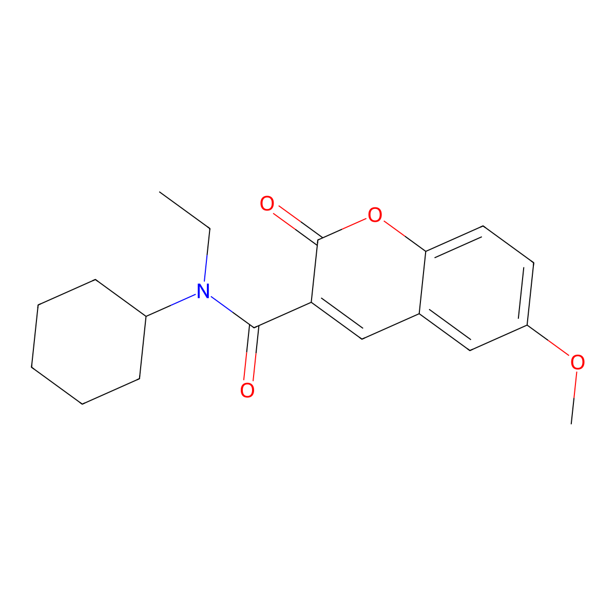 N-cyclohexyl-N-ethyl-6-methoxy-2-oxo-2H-chromene-3-carboxamide molecular structure, CAS 325802-69-5