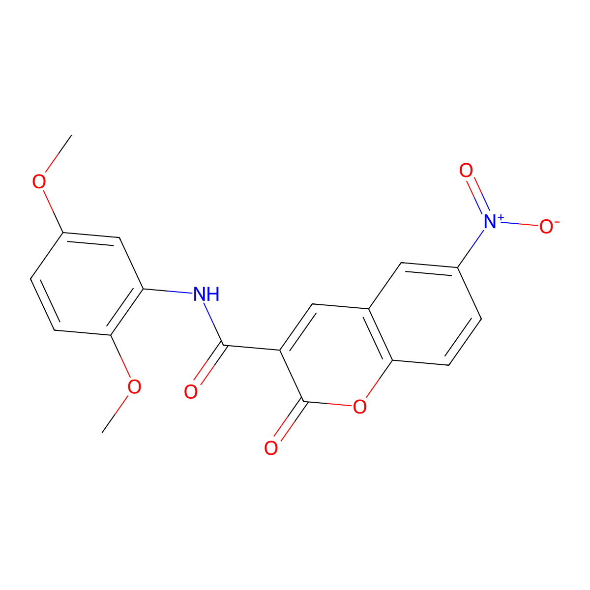 N-(2,5-dimethoxyphenyl)-6-nitro-2-oxo-2H-chromene-3-carboxamide molecular structure, CAS 325802-71-9