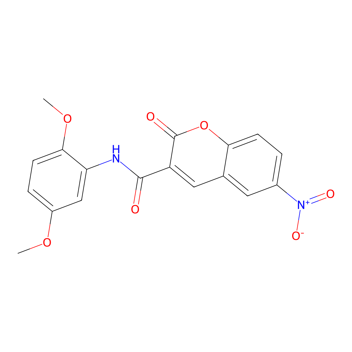 N-(2,5-dimethoxyphenyl)-6-nitro-2-oxo-2H-chromene-3-carboxamide molecular structure, CAS 325802-71-9