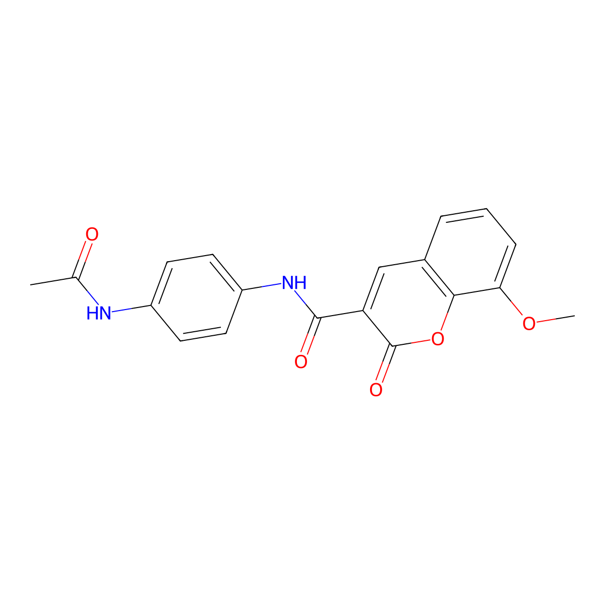 N-(4-acetamidophenyl)-8-methoxy-2-oxo-2H-chromene-3-carboxamide molecular structure, CAS 325802-79-7
