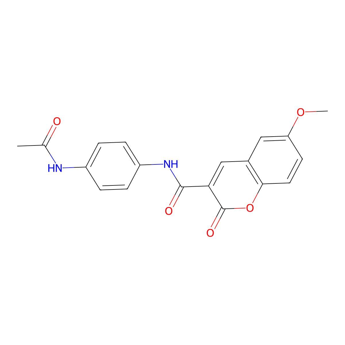 N-(4-acetamidophenyl)-6-methoxy-2-oxo-2H-chromene-3-carboxamide molecular structure, CAS 325802-81-1