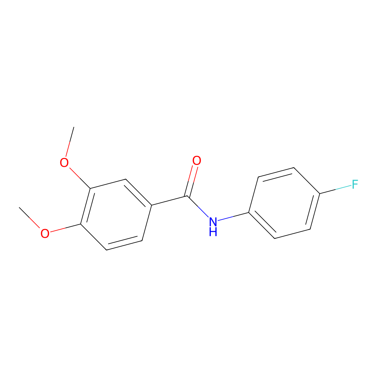 N-(4-Fluorophenyl)-3,4-dimethoxybenzamide molecular structure, CAS 325802-84-4