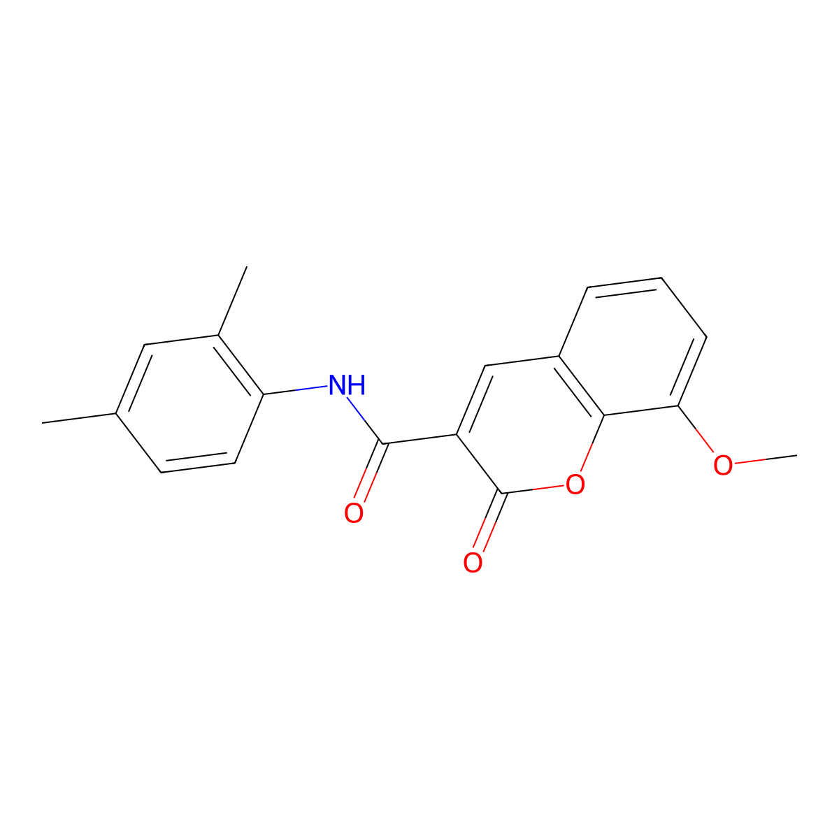 N-(2,4-dimethylphenyl)-8-methoxy-2-oxo-2H-chromene-3-carboxamide molecular structure, CAS 325803-32-5