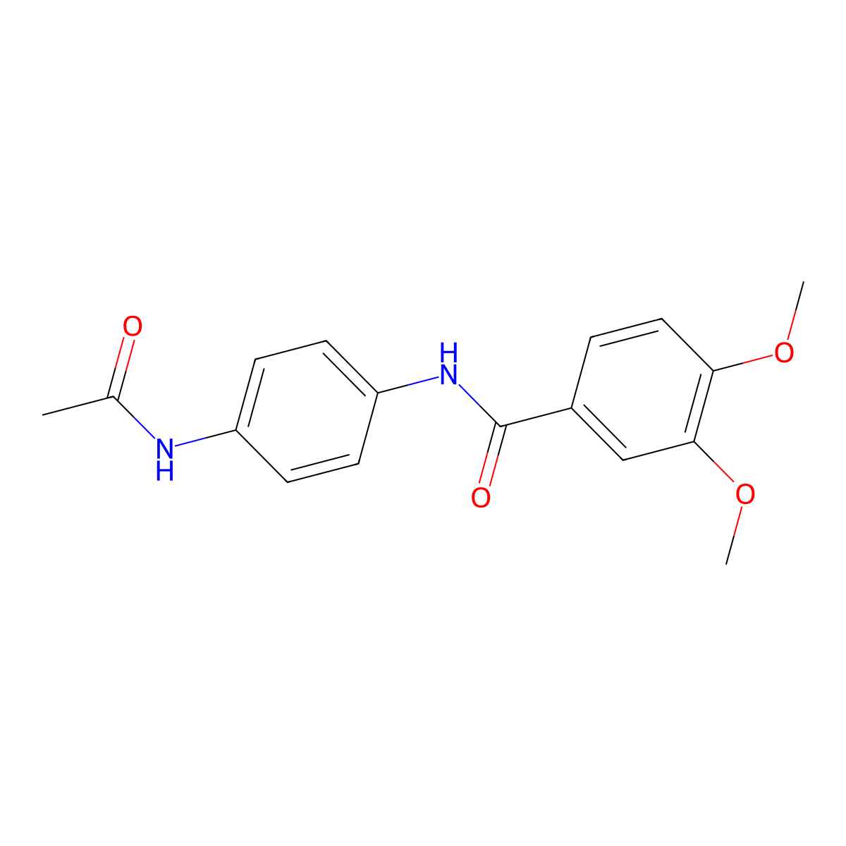 N-(4-acetamidophenyl)-3,4-dimethoxybenzamide molecular structure, CAS 325803-36-9