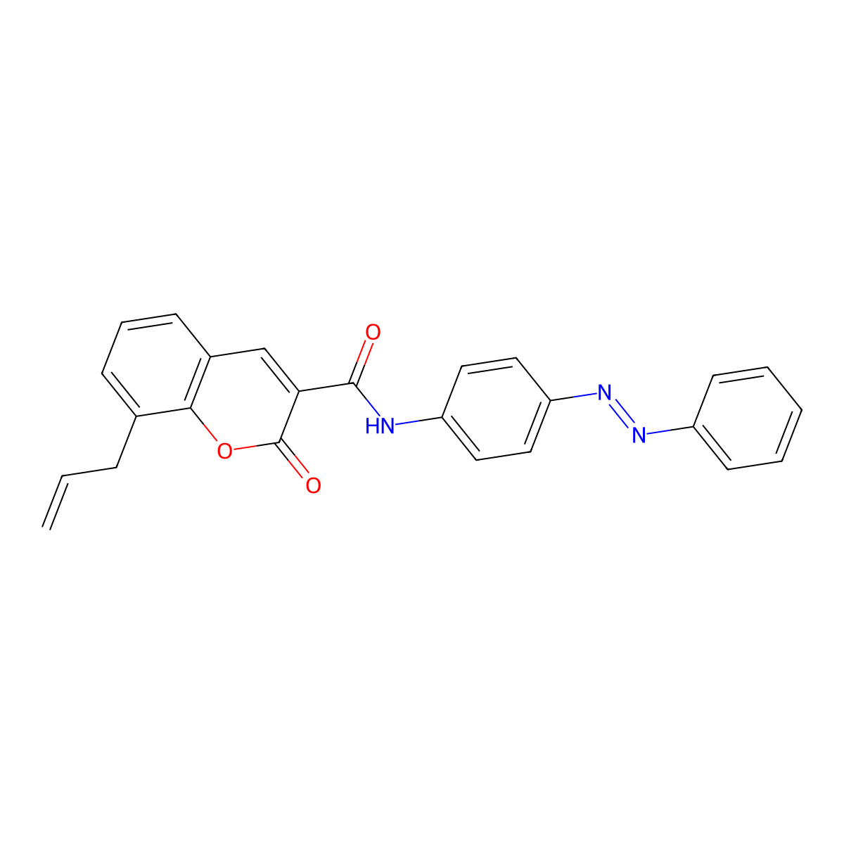 2-oxo-N-{4-[(E)-phenyldiazenyl]phenyl}-8-(prop-2-en-1-yl)-2H-chromene-3-carboxamide molecular structure, CAS 325803-84-7