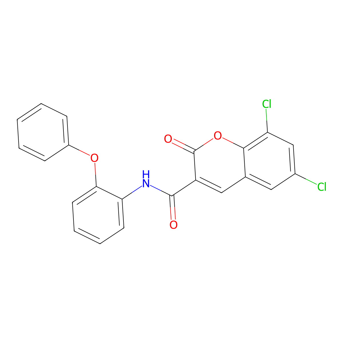 6,8-dichloro-2-oxo-N-(2-phenoxyphenyl)chromene-3-carboxamide molecular structure, CAS 325804-54-4