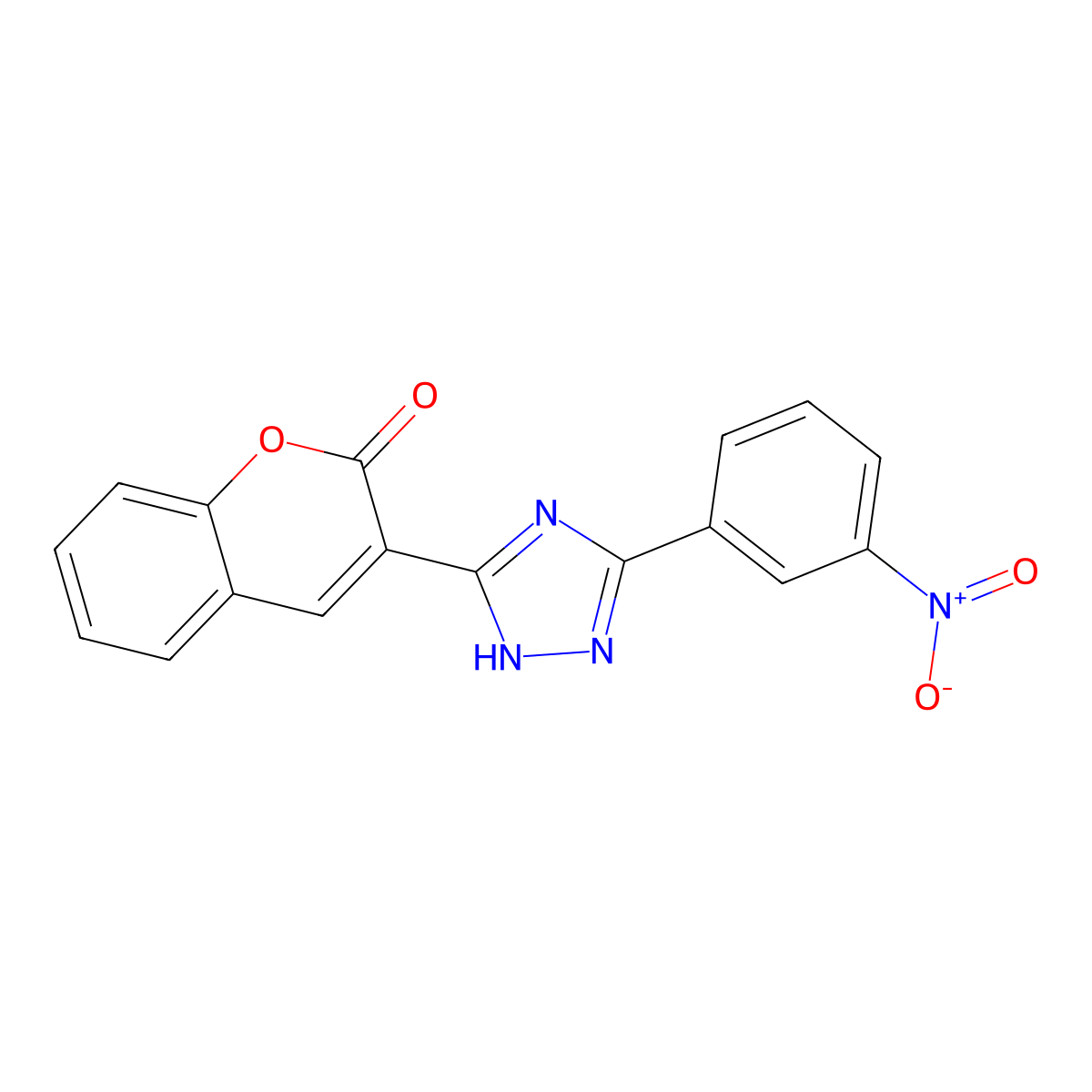 3-(5-(3-nitrophenyl)-4H-1,2,4-triazol-3-yl)-2H-chromen-2-one molecular structure, CAS 325804-88-4