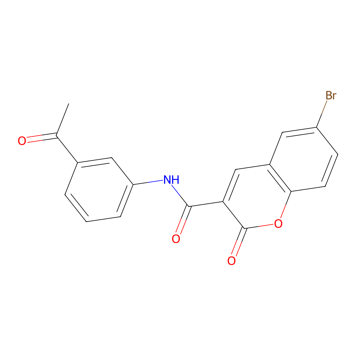 N-(3-acetylphenyl)-6-bromo-2-oxo-2H-chromene-3-carboxamide molecular structure, CAS 325805-26-3