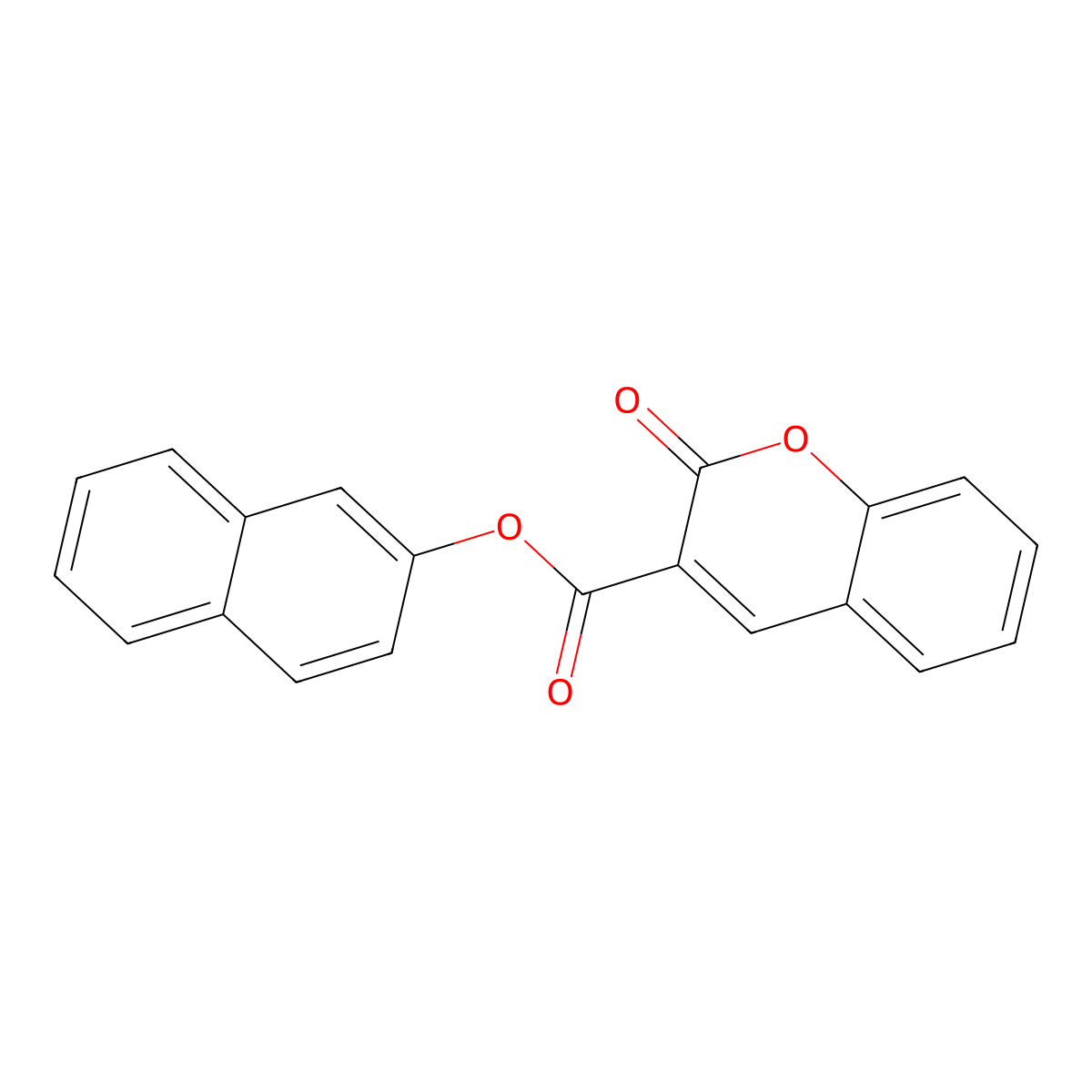 2-Naphthyl 2-oxochromene-3-carboxylate molecular structure, CAS 325805-36-5