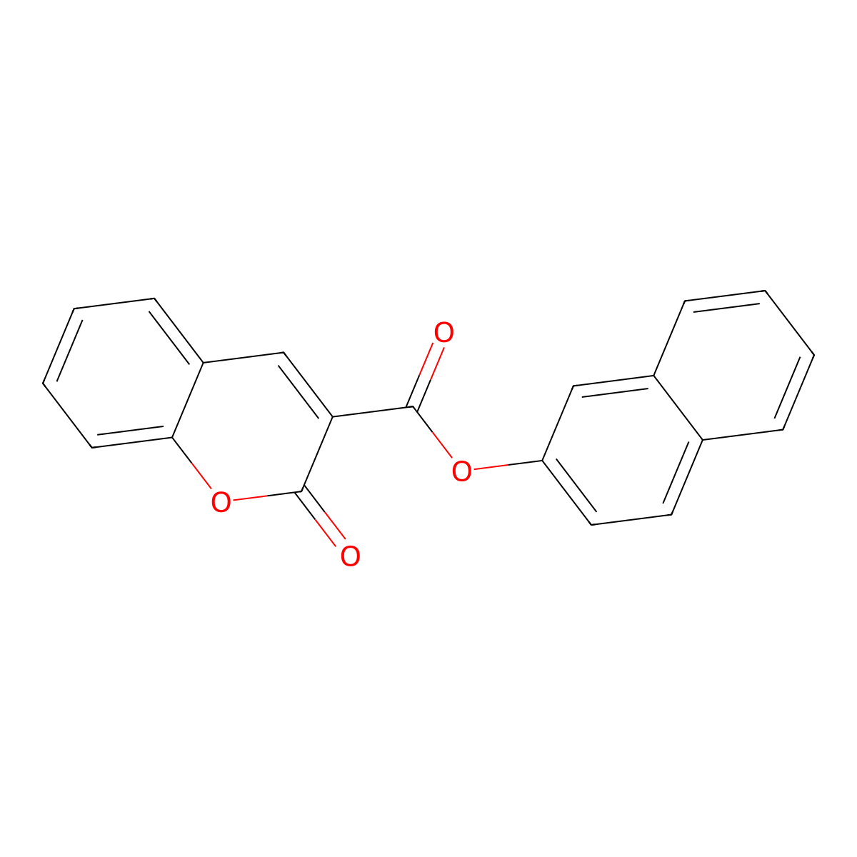 2-Naphthyl 2-oxochromene-3-carboxylate molecular structure, CAS 325805-36-5