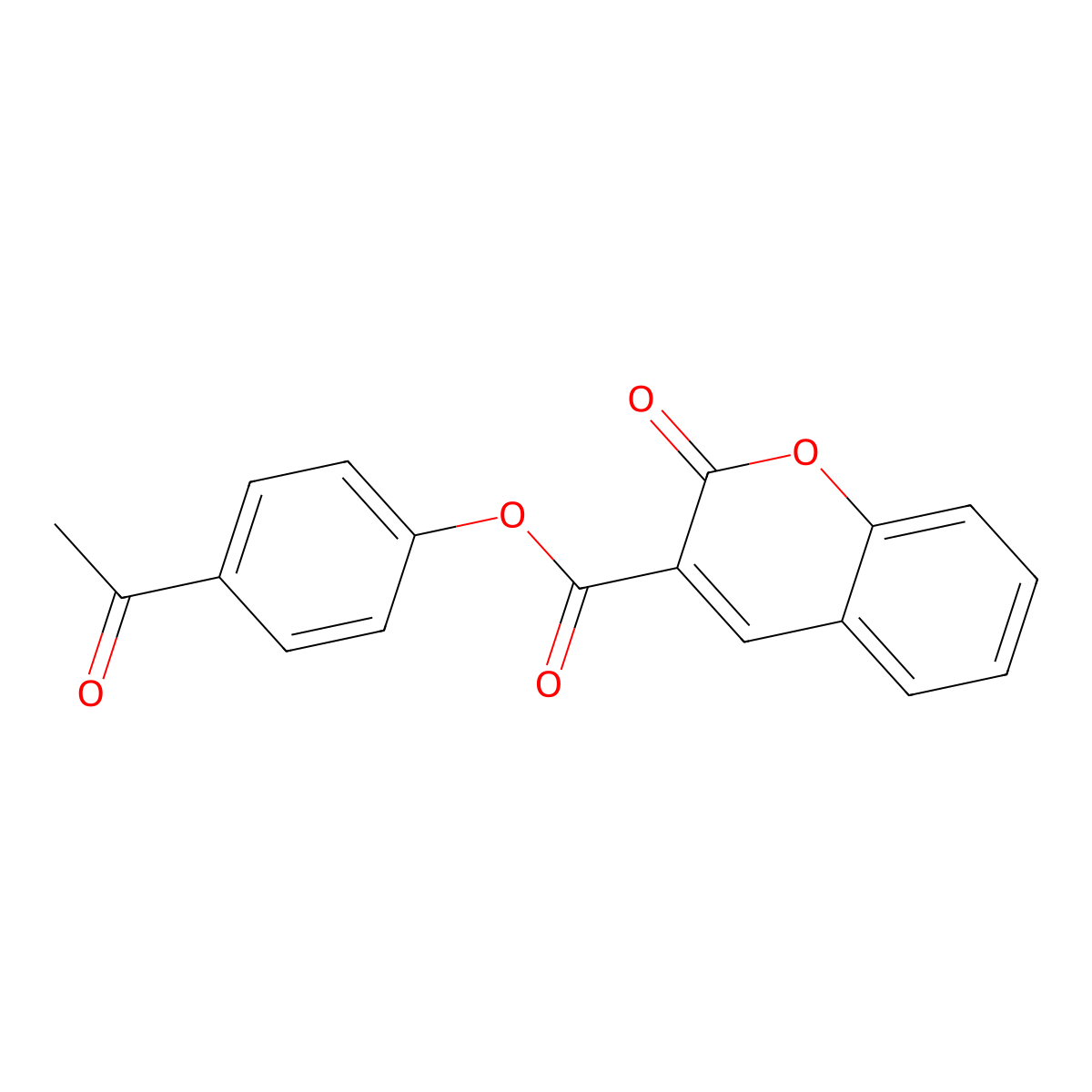 4-acetylphenyl 2-oxo-2H-chromene-3-carboxylate molecular structure, CAS 325805-39-8