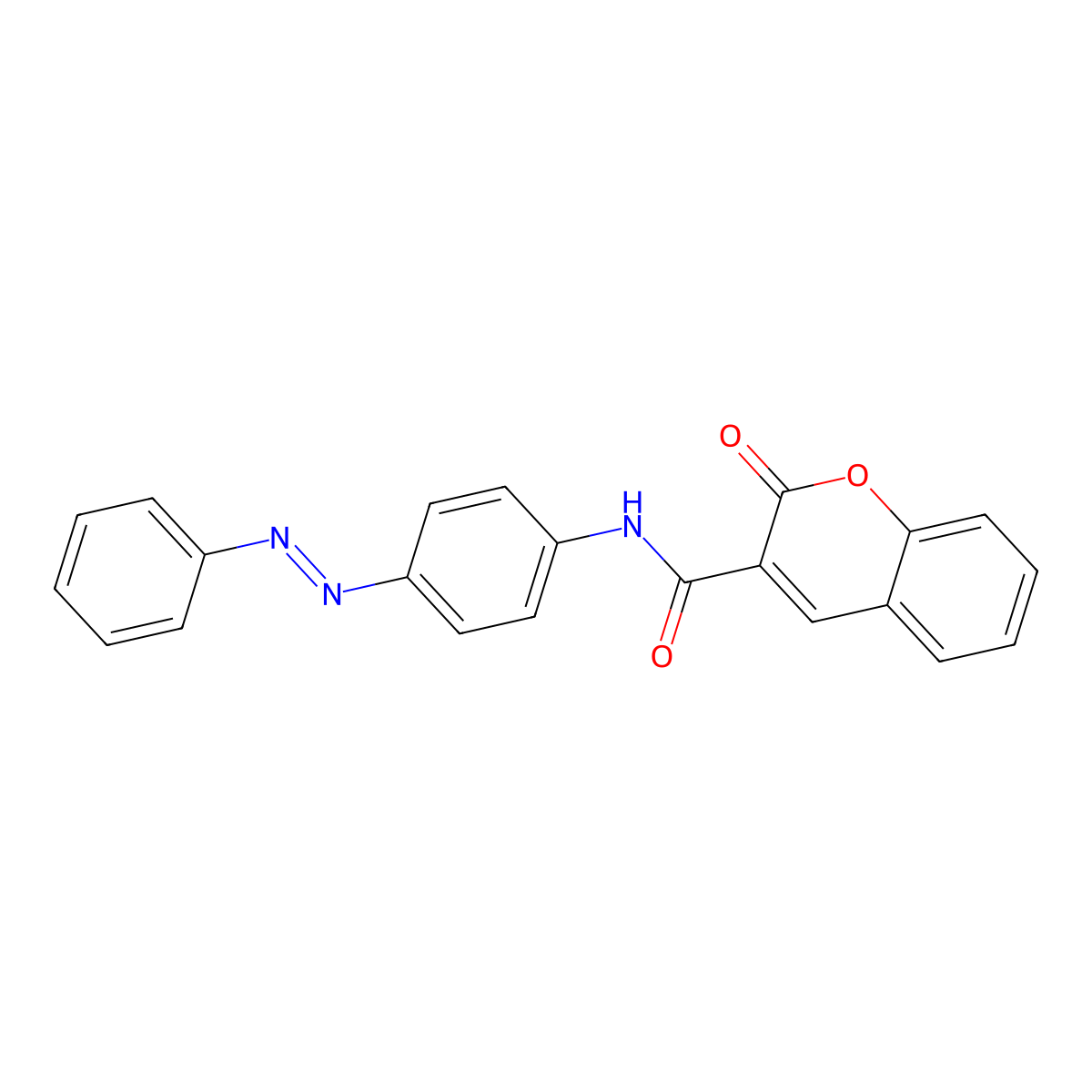 2-oxo-N-{4-[(E)-phenyldiazenyl]phenyl}-2H-chromene-3-carboxamide molecular structure, CAS 325805-40-1