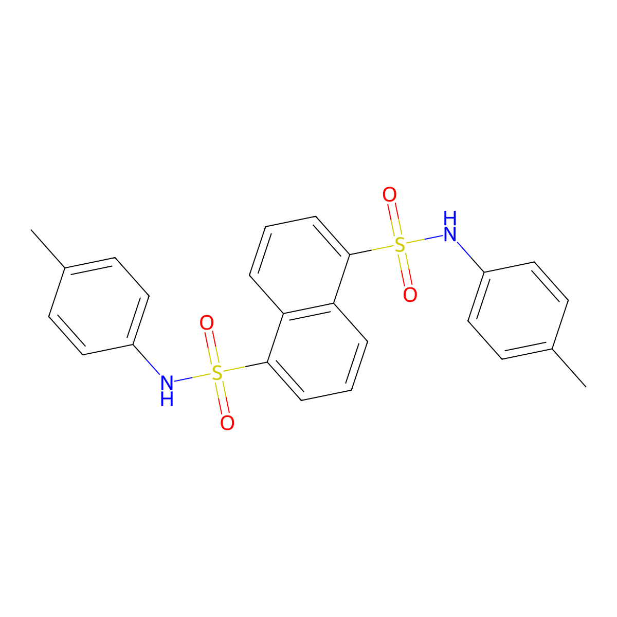 N1,N5-Bis(4-methylphenyl)naphthalene-1,5-disulfonamide molecular structure, CAS 325806-48-2