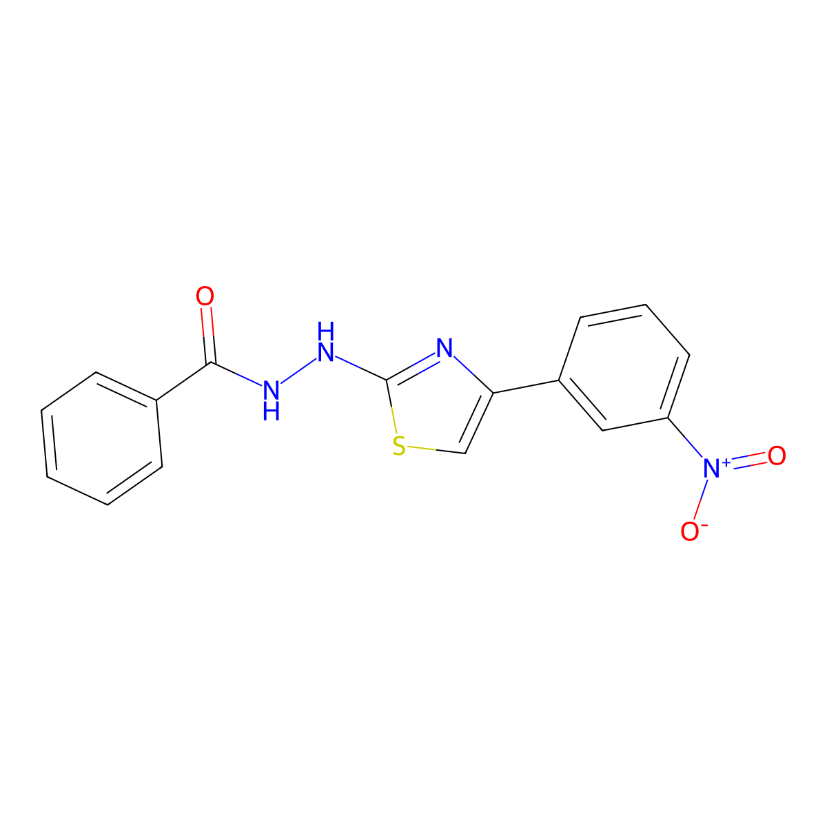 N'-[4-(3-nitrophenyl)-1,3-thiazol-2-yl]benzenecarbohydrazide molecular structure, CAS 325806-61-9