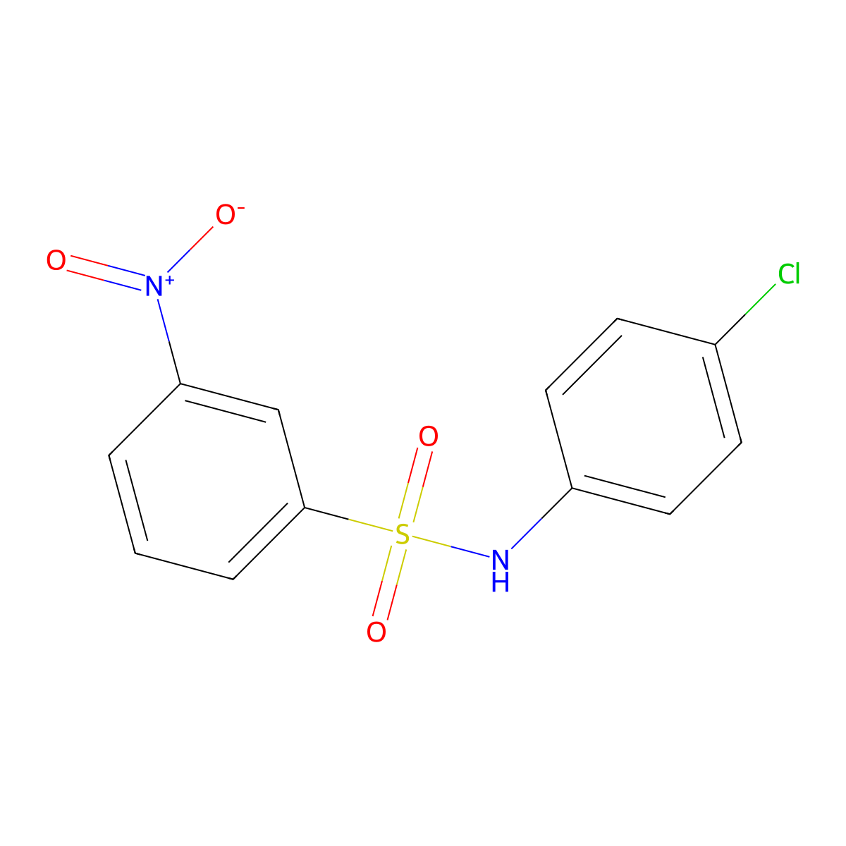 N-(4-Chlorophenyl)-3-nitrobenzenesulfonamide molecular structure, CAS 325806-68-6