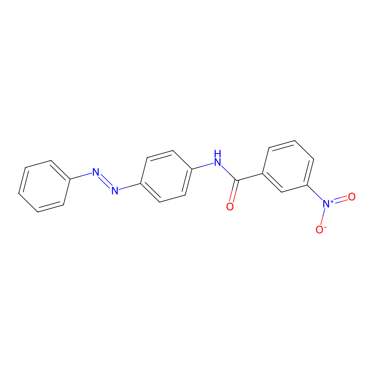 3-nitro-N-(4-phenyldiazenylphenyl)benzamide molecular structure, CAS 325806-92-6