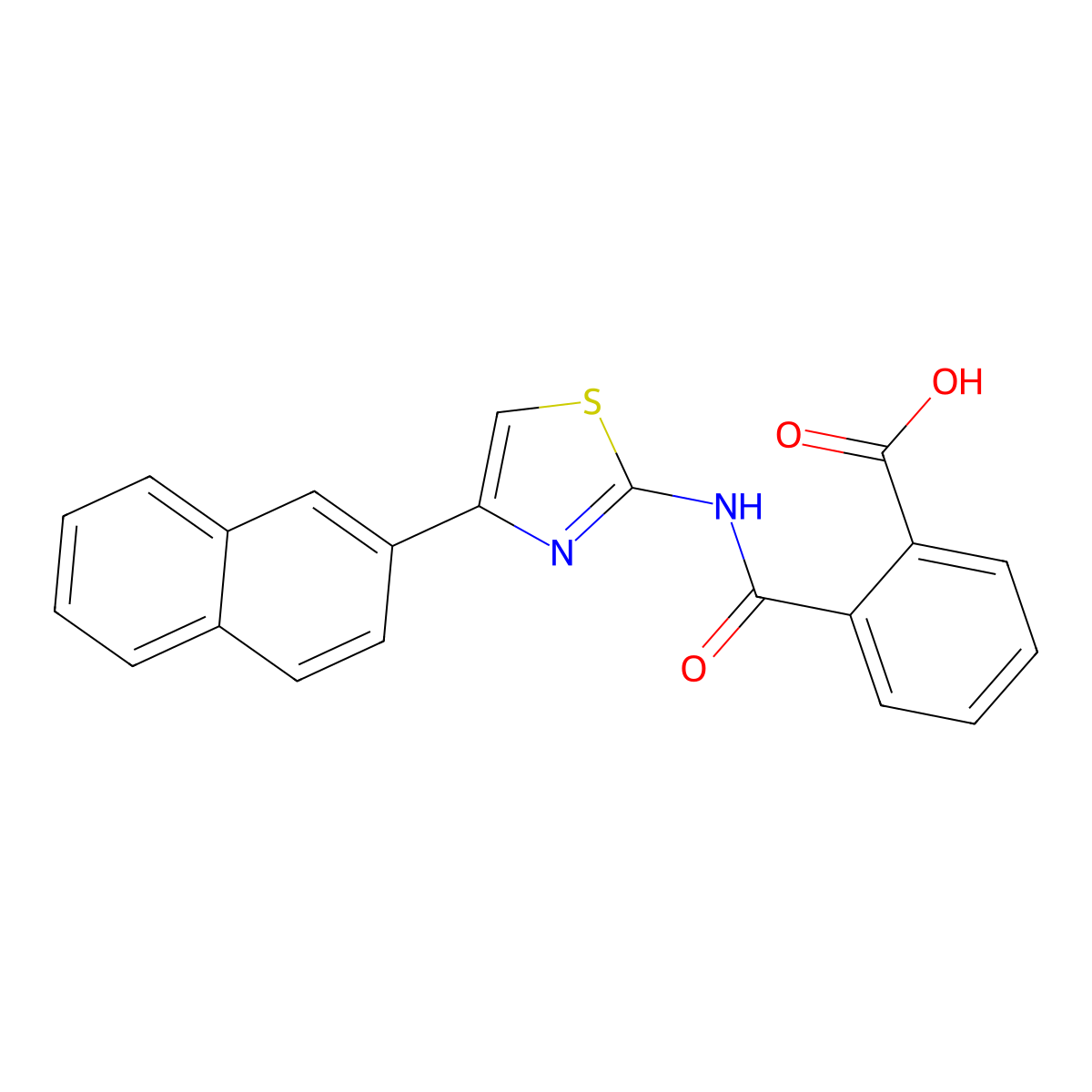 2-[(4-naphthalen-2-yl-1,3-thiazol-2-yl)carbamoyl]benzoic Acid molecular structure, CAS 325807-33-8
