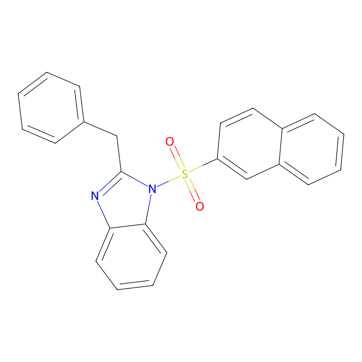 1-(2-Naphthalenylsulfonyl)-2-(phenylmethyl)-1H-benzimidazole molecular structure, CAS 325807-39-4