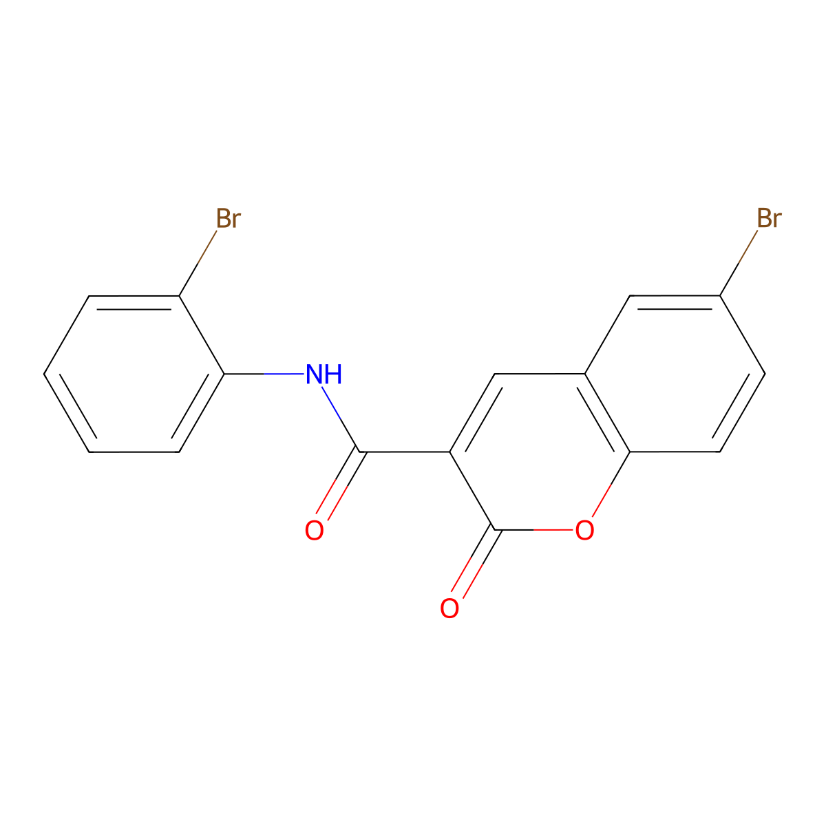 6-bromo-N-(2-bromophenyl)-2-oxo-2H-chromene-3-carboxamide molecular structure, CAS 325807-59-8