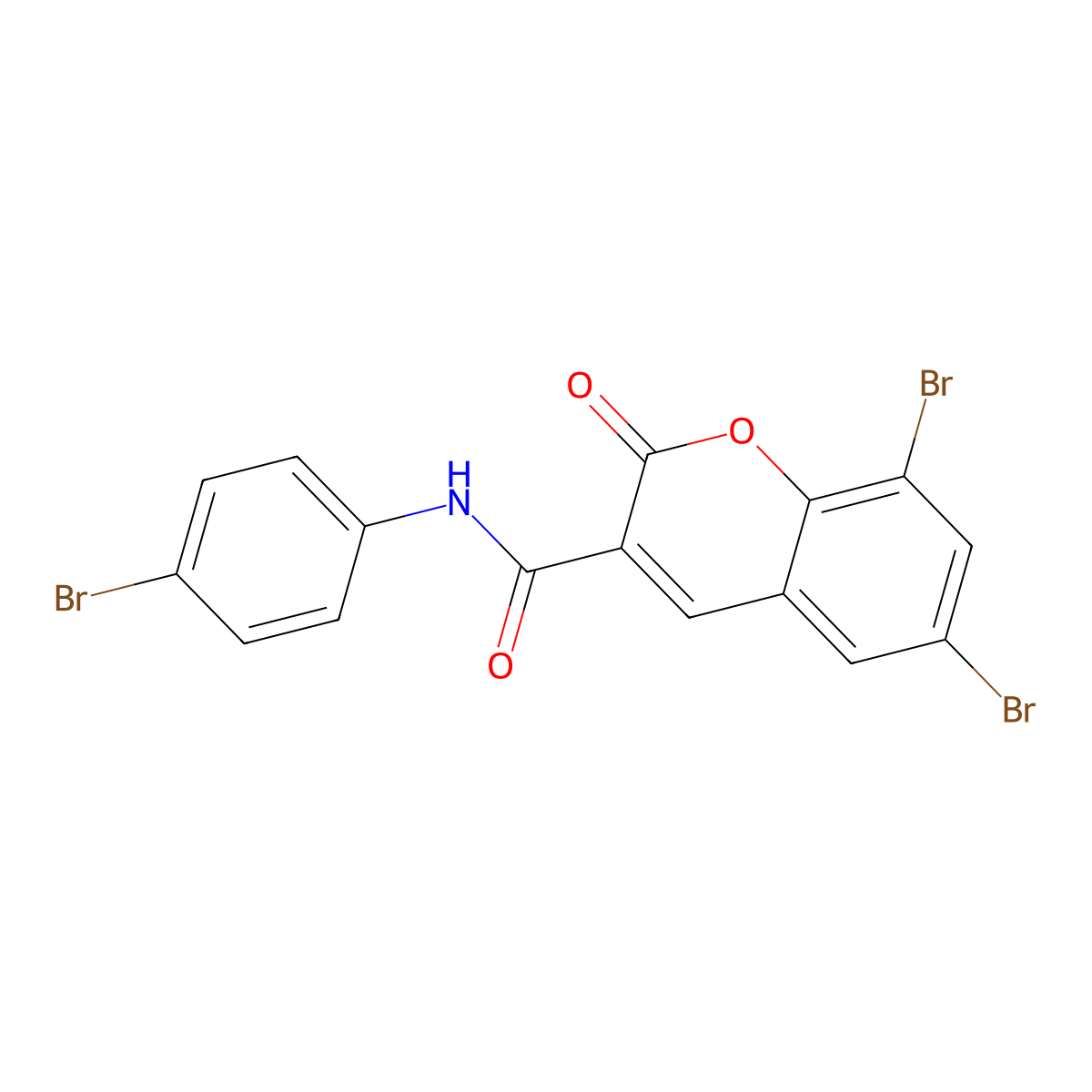 6,8-dibromo-N-(4-bromophenyl)-2-oxo-2H-chromene-3-carboxamide molecular structure, CAS 325807-63-4