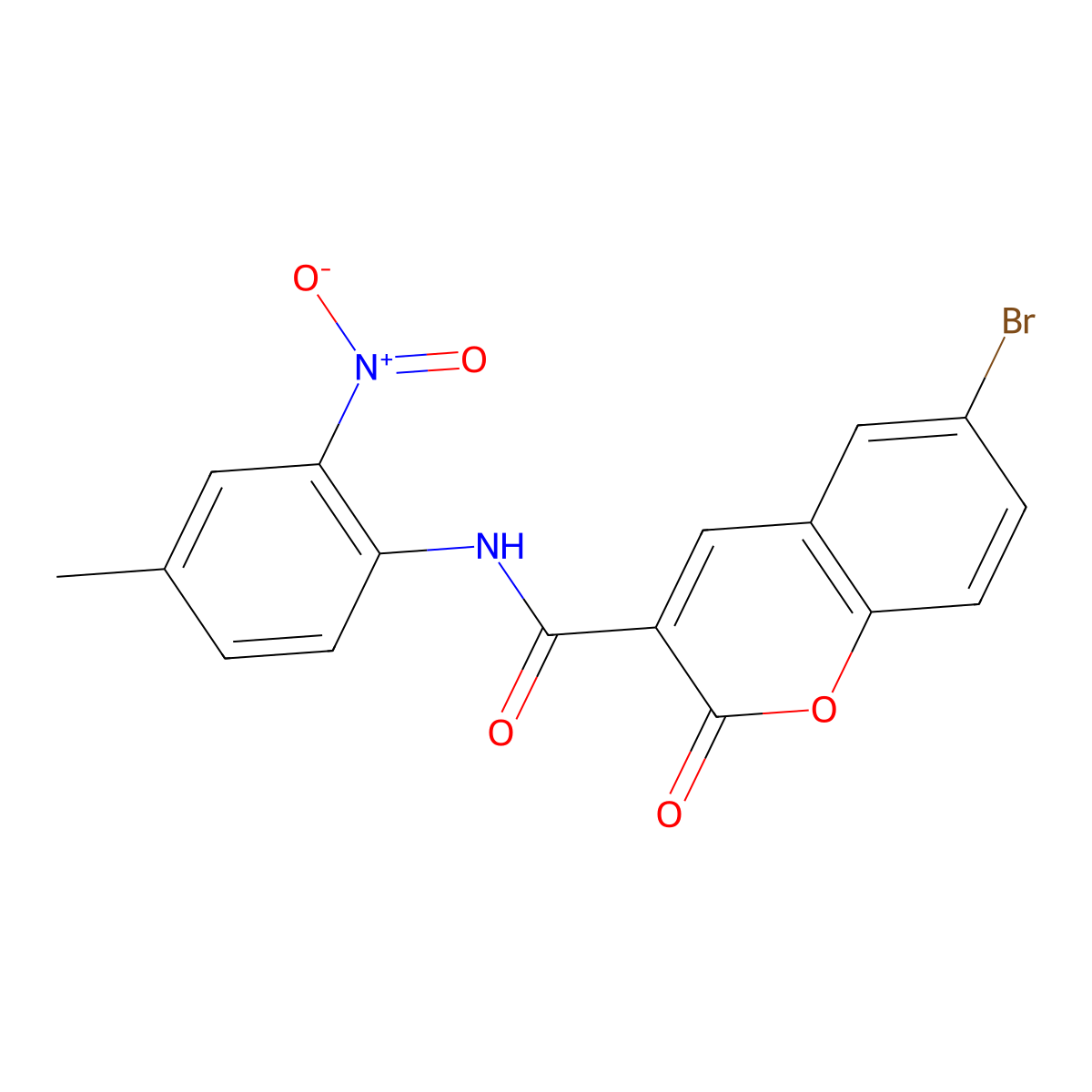 6-bromo-N-(4-methyl-2-nitrophenyl)-2-oxo-2H-chromene-3-carboxamide molecular structure, CAS 325808-78-4
