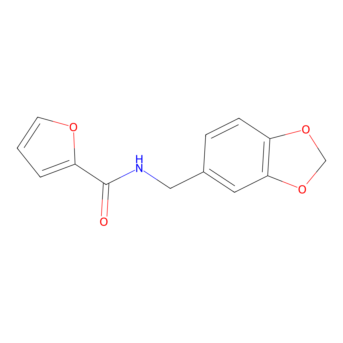 N-(1,3-benzodioxol-5-ylmethyl)-2-furamide molecular structure, CAS 325809-77-6