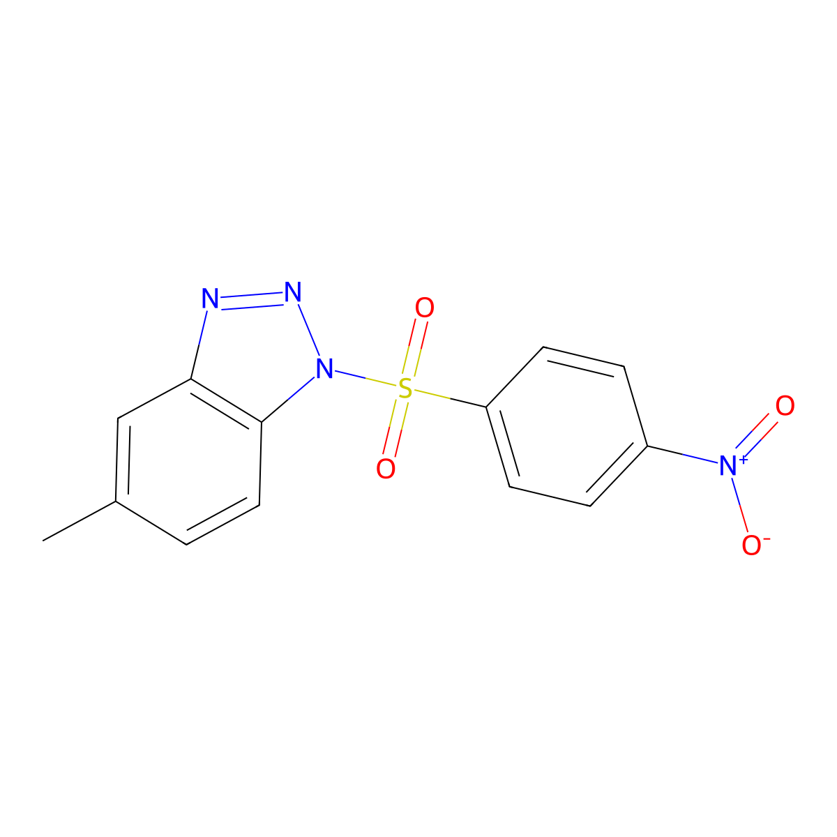 5-Methyl-1-[(4-nitrophenyl)sulfonyl]-1H-benzotriazole molecular structure, CAS 325810-14-8