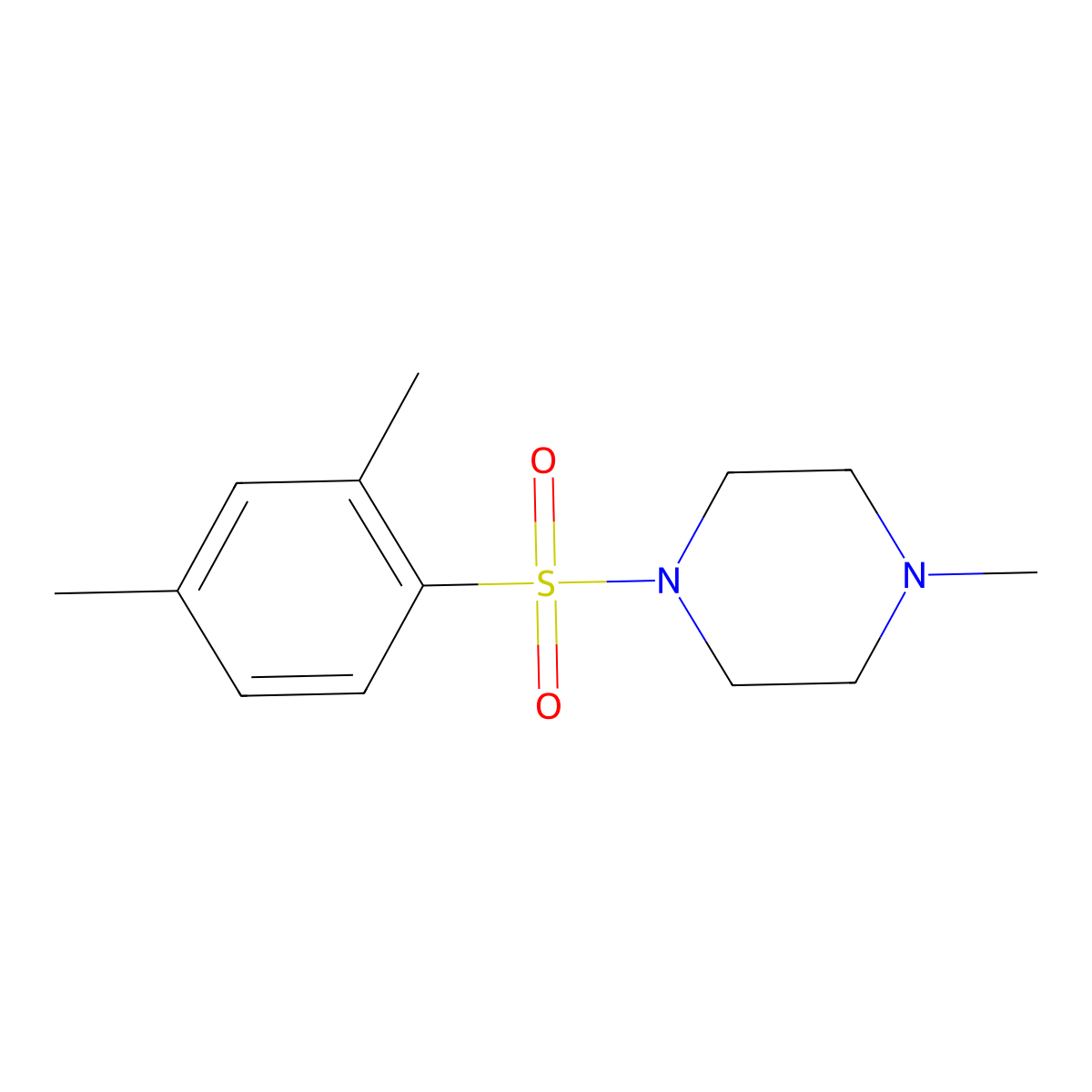 1-[(2,4-Dimethylphenyl)sulfonyl]-4-methylpiperazine molecular structure, CAS 325810-35-3