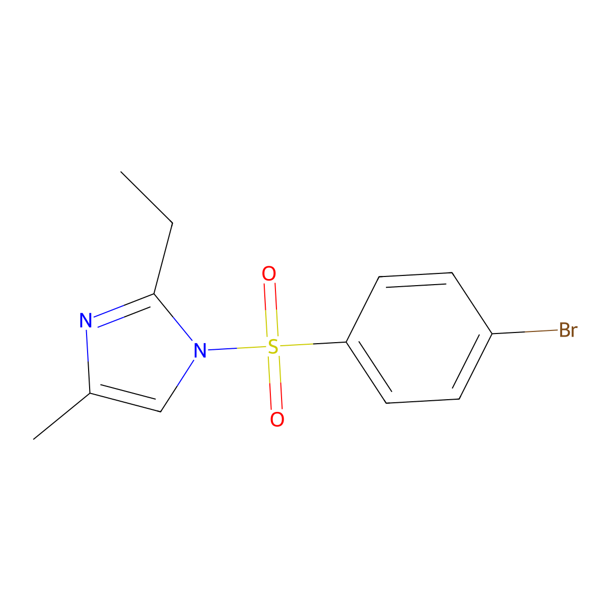 1-(4-Bromo-benzenesulfonyl)-2-ethyl-4-methyl-1H-imidazole molecular structure, CAS 325810-46-6