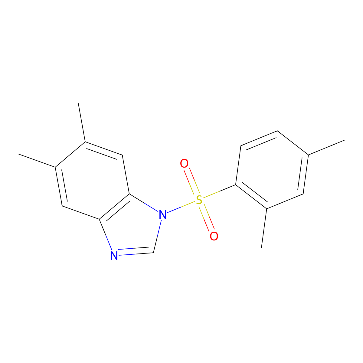 1-(2,4-Dimethylphenyl)sulfonyl-5,6-dimethylbenzimidazole molecular structure, CAS 325810-54-6