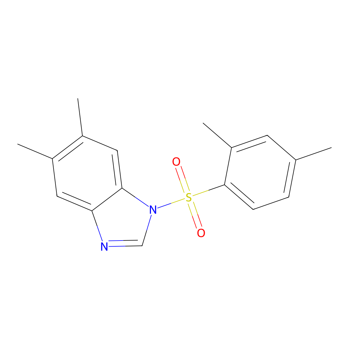 1-(2,4-Dimethylphenyl)sulfonyl-5,6-dimethylbenzimidazole molecular structure, CAS 325810-54-6