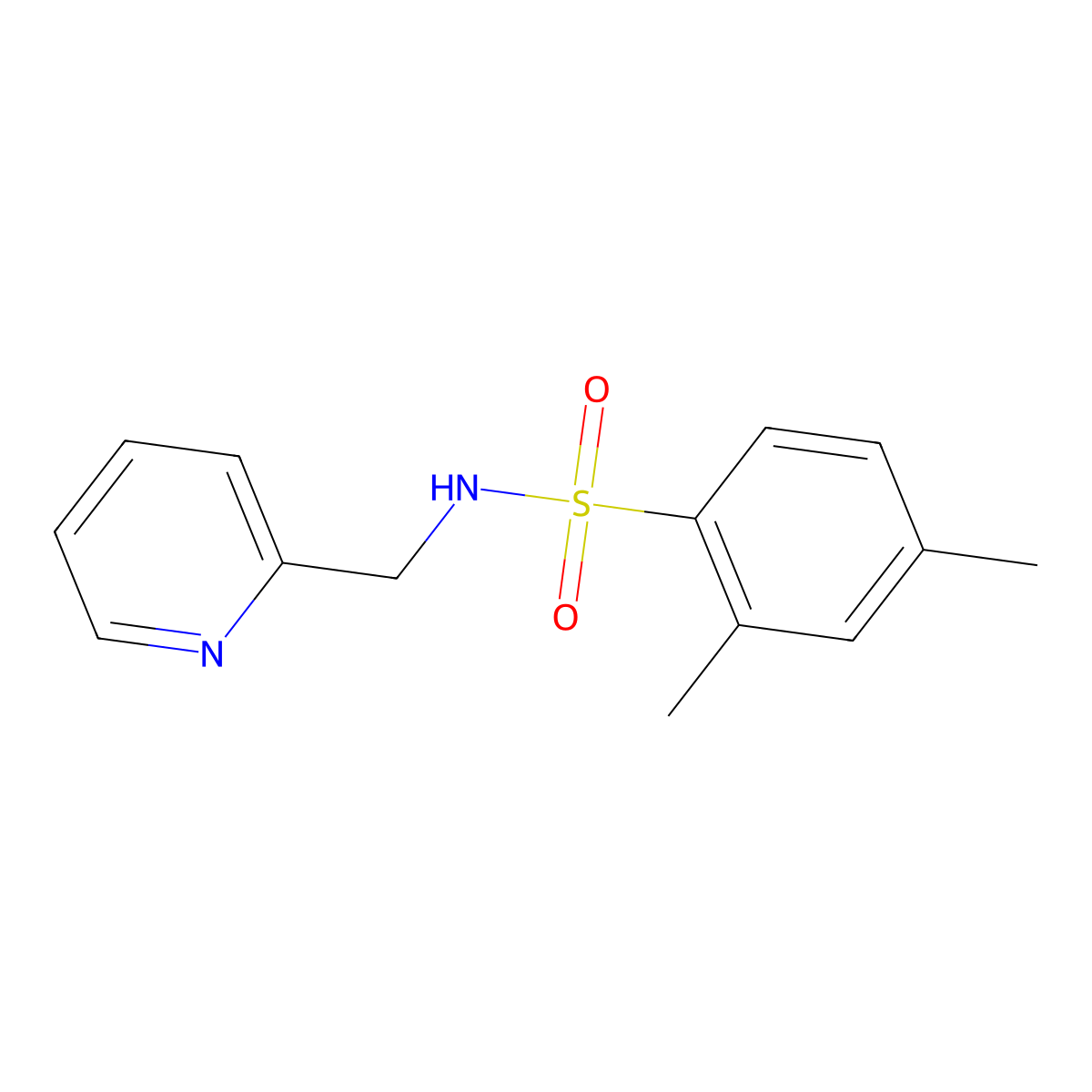2,4-dimethyl-N-(2-pyridinylmethyl)benzenesulfonamide molecular structure, CAS 325810-56-8
