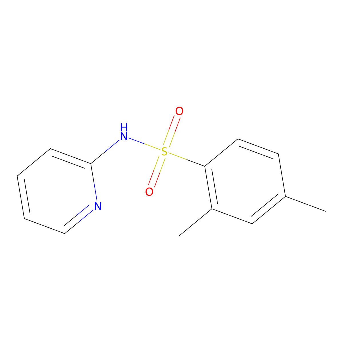 2,4-dimethyl-N-pyridin-2-ylbenzenesulfonamide molecular structure, CAS 325810-57-9