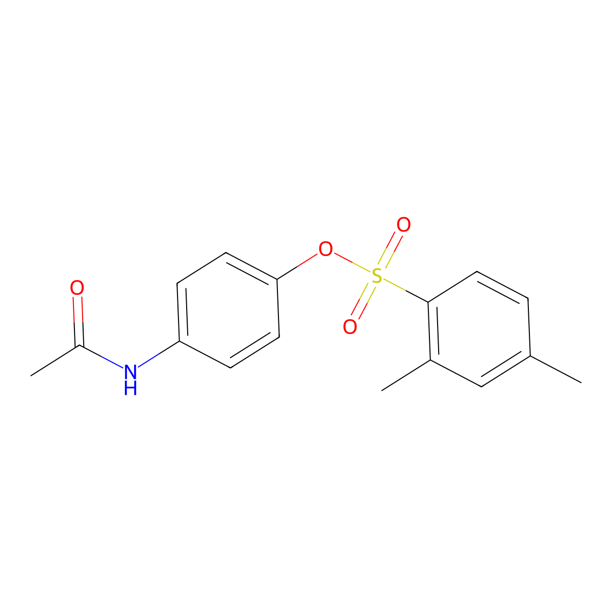 (4-Acetamidophenyl) 2,4-dimethylbenzenesulfonate molecular structure, CAS 325810-59-1