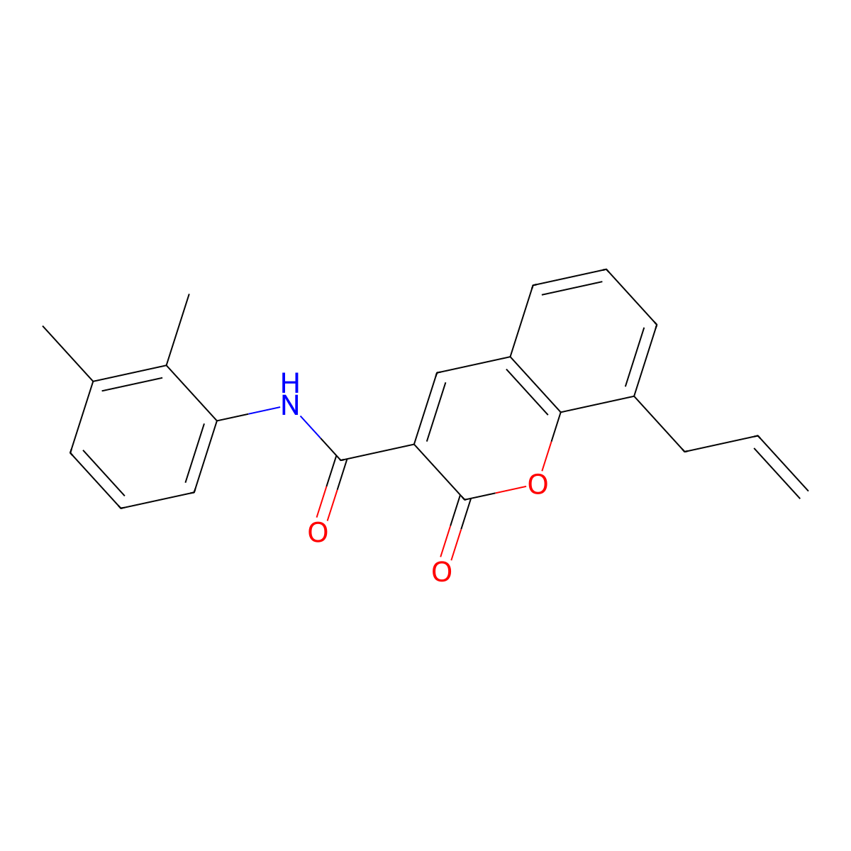 N-(2,3-dimethylphenyl)-2-oxo-8-(prop-2-en-1-yl)-2H-chromene-3-carboxamide molecular structure, CAS 325810-63-7