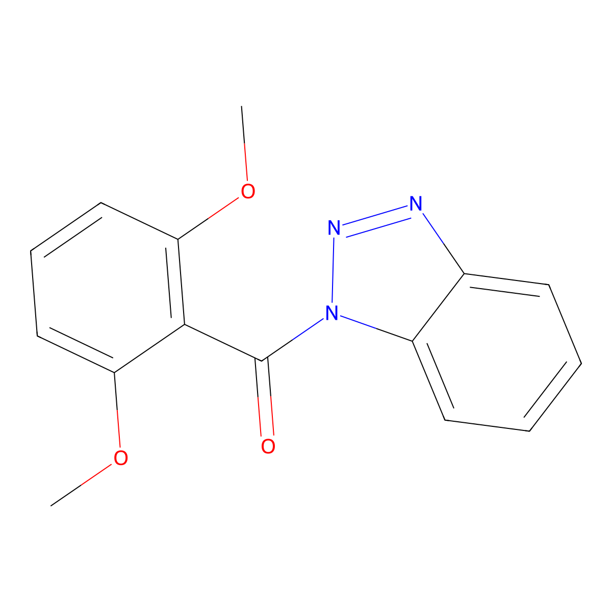 Benzotriazol-1-yl-(2,6-dimethoxyphenyl)methanone molecular structure, CAS 325810-78-4