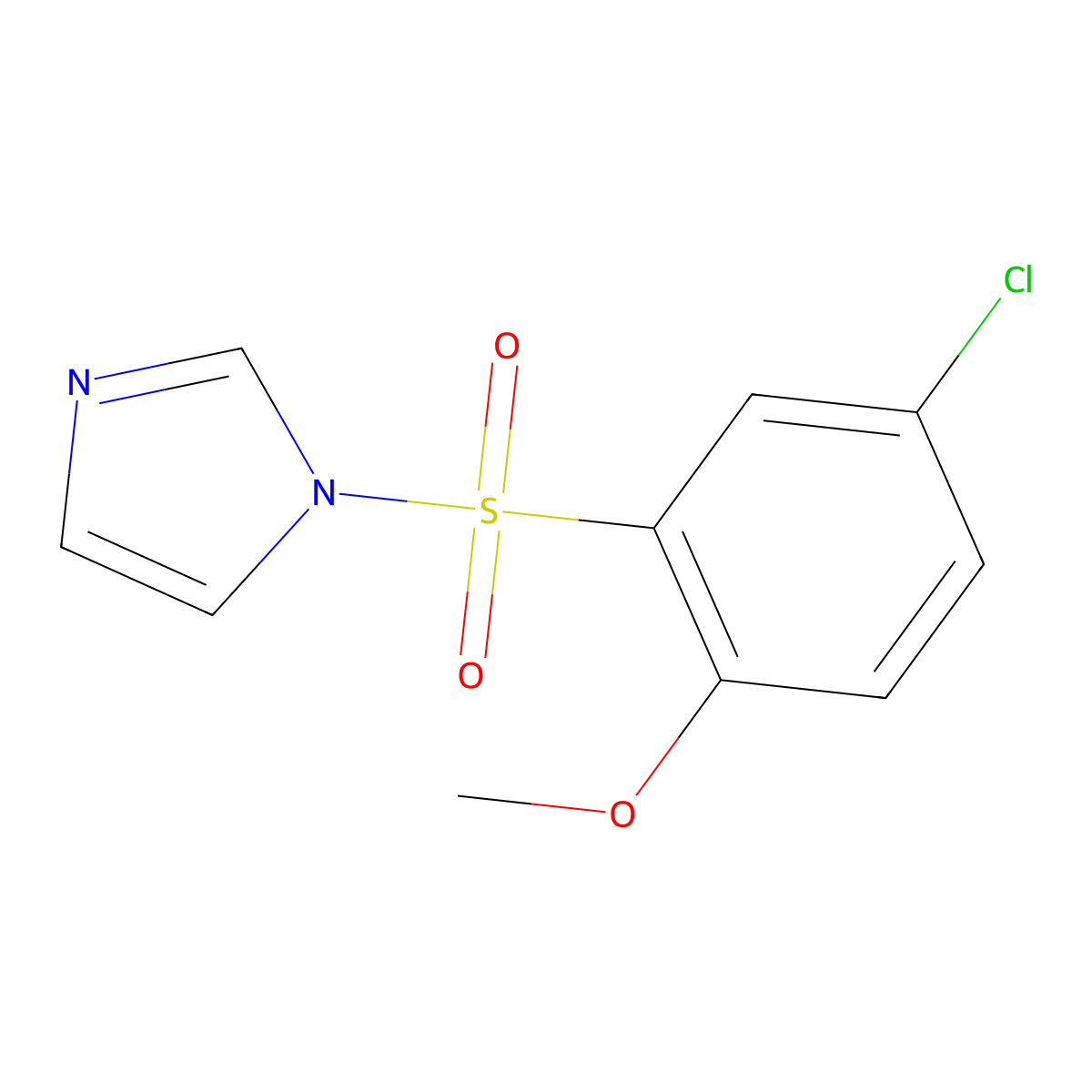 1-(5-Chloro-2-methoxyphenyl)sulfonylimidazole molecular structure, CAS 325810-85-3