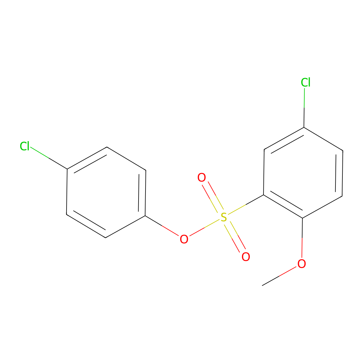 4-Chlorophenyl 5-chloro-2-methoxybenzenesulfonate molecular structure, CAS 325810-95-5