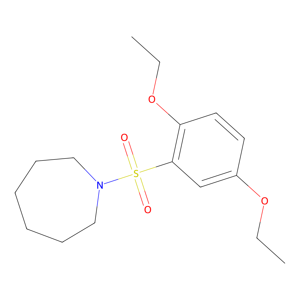 1-(2,5-Diethoxyphenyl)sulfonylazepane molecular structure, CAS 325811-00-5