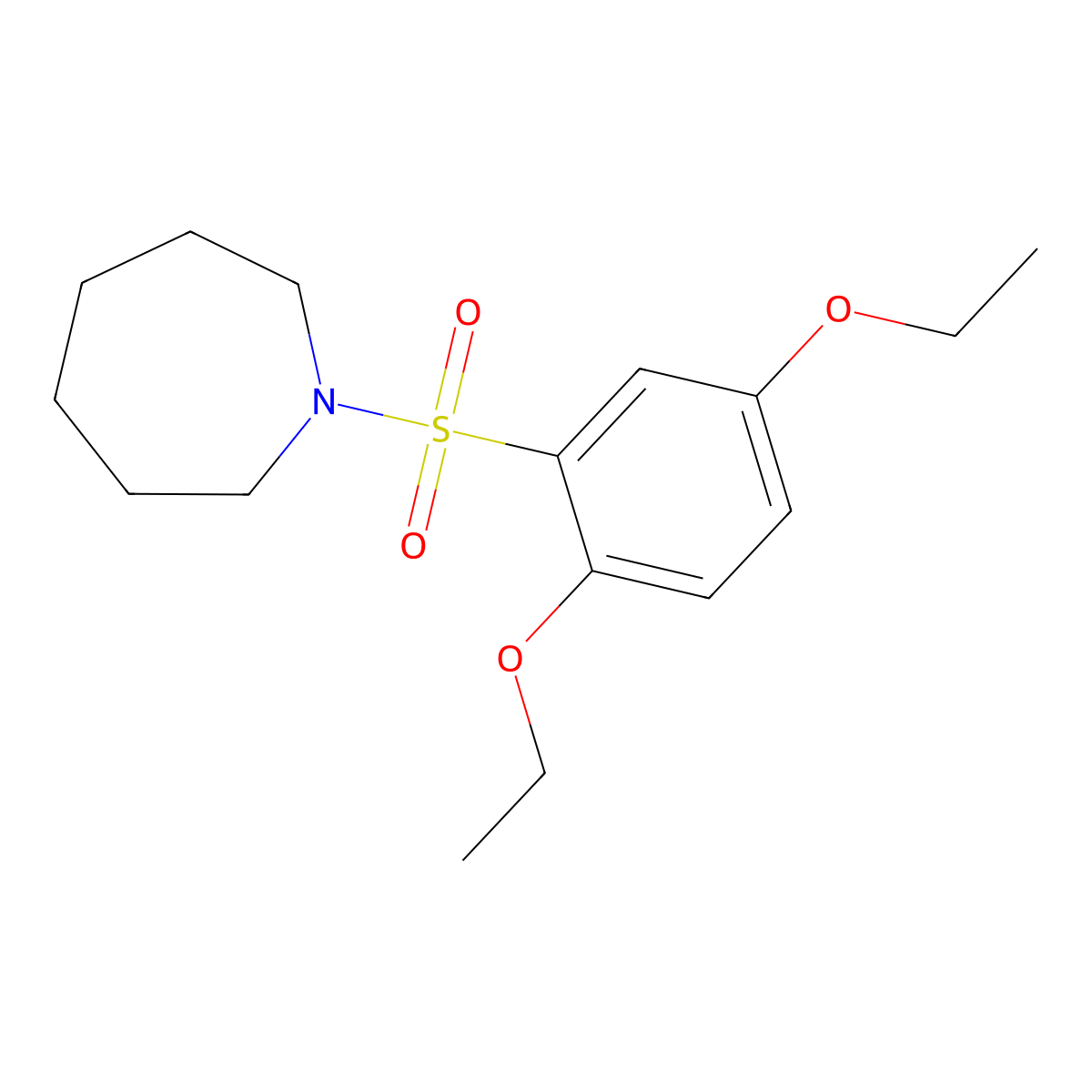 1-(2,5-Diethoxyphenyl)sulfonylazepane molecular structure, CAS 325811-00-5