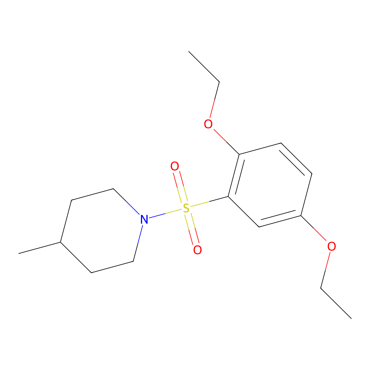 1-[(2,5-Diethoxyphenyl)sulfonyl]-4-methylpiperidine molecular structure, CAS 325811-02-7