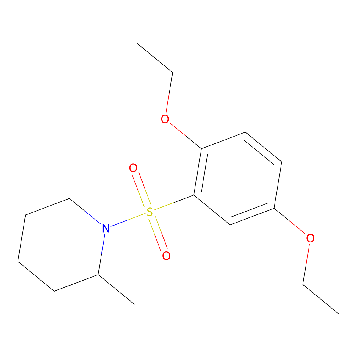1-[(2,5-Diethoxyphenyl)sulfonyl]-2-methylpiperidine molecular structure, CAS 325811-04-9