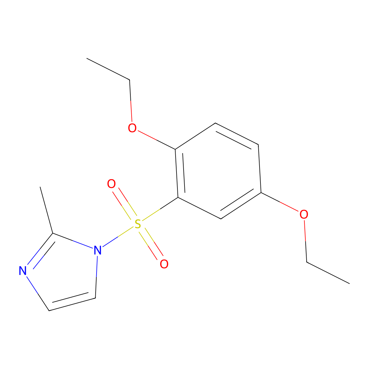 1-[(2,5-diethoxyphenyl)sulfonyl]-2-methyl-1H-imidazole molecular structure, CAS 325811-08-3