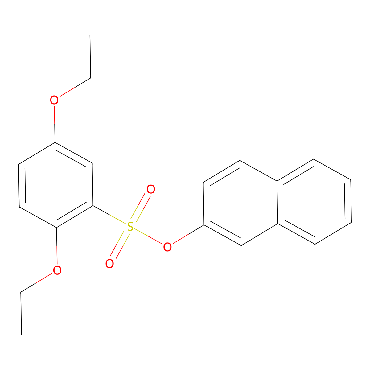 Naphthalen-2-yl 2,5-diethoxybenzenesulfonate molecular structure, CAS 325811-12-9