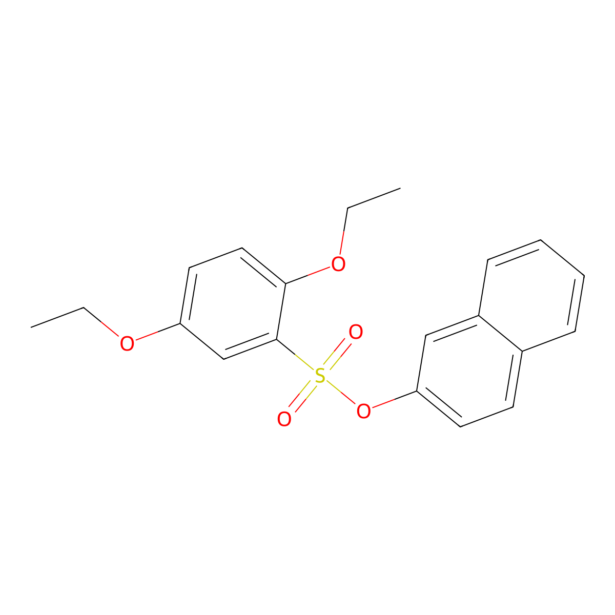 Naphthalen-2-yl 2,5-diethoxybenzenesulfonate molecular structure, CAS 325811-12-9